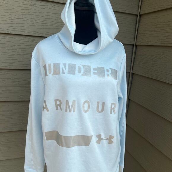 Under Armour Cold Gear hoodie sweatshirt blue, women's Loose M - Picture 2 of 9